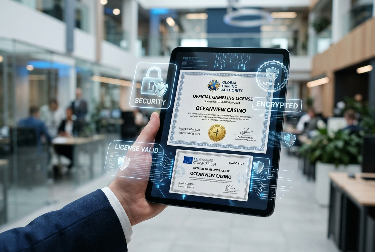 Digital security and licensing certificates for gambling safety